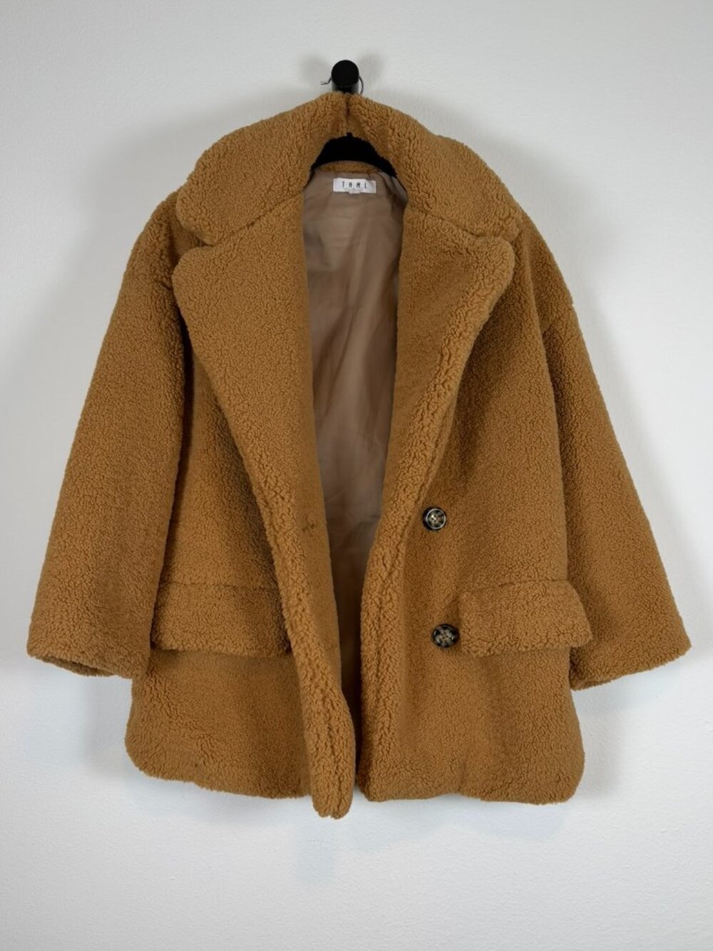 THML Double Breasted Peacoat Size M Camel - Picture 4 of 8